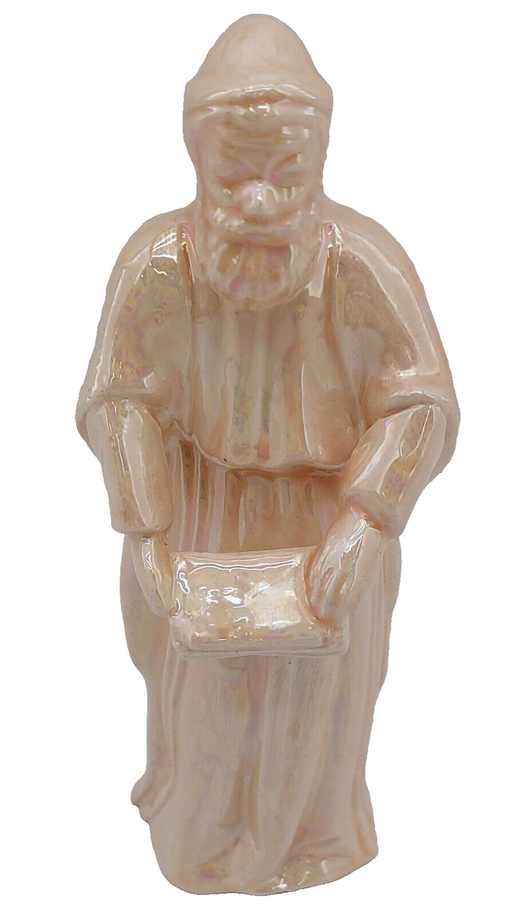Wiseman King Holding Box Figurine Nativity Replacement Figure Iridescent 5 inch